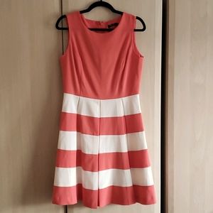 Nine West Pleated Striped Dress